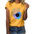 thumbnail image 1 of Kayannuo Womens Blouses Short Sleeve T Shirts for Women Valentine's Day Women Casual Letter Printing Short Sleeves Loose T-Shirt Blouse Tops, 1 of 1