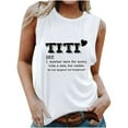thumbnail image 1 of Kayannuo Womens Blouses Sleeveless T Shirts for Women Valentine's Day Women Tank Top Letter Print Casual Tops Blouse T-shirt, 1 of 3