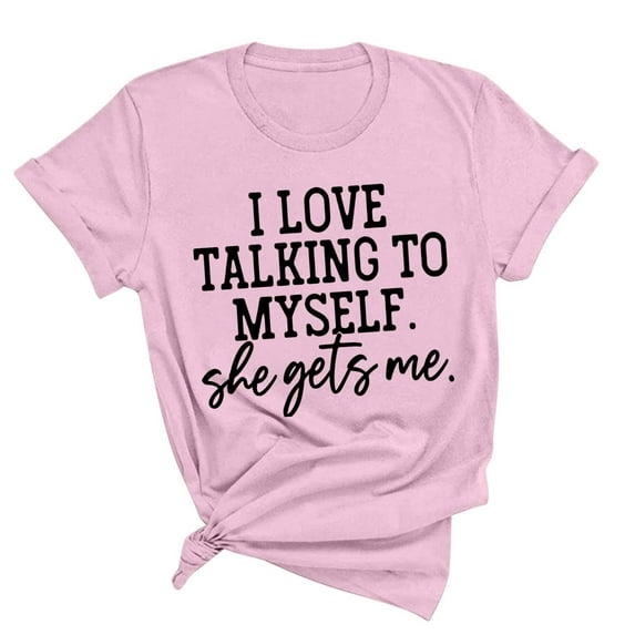 Kayannuo Womens Blouses Short Sleeve T Shirts for Women Valentine's Day Womens Fashion Print Tops Short Sleeve Out Blouse Funny Round Neck T-Shirt Tops