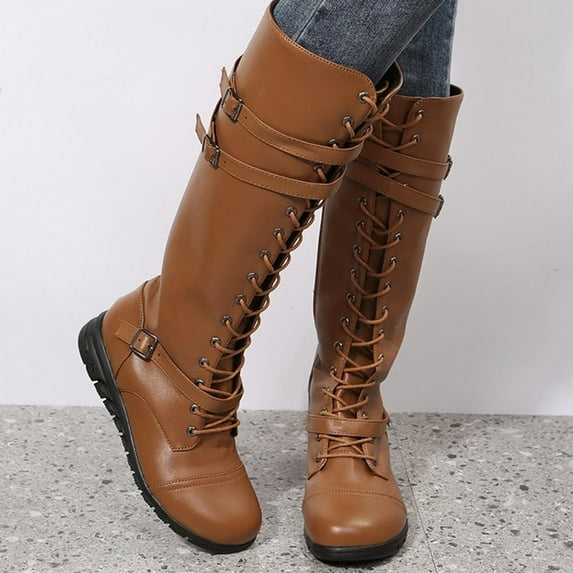 Kayannuo Womens Shoes Boots Womens Fashion Winter Boots For Women Shoes Low-Heel Comfortable Outdoor Non-Slip Outdoor Mid-Calf Boots