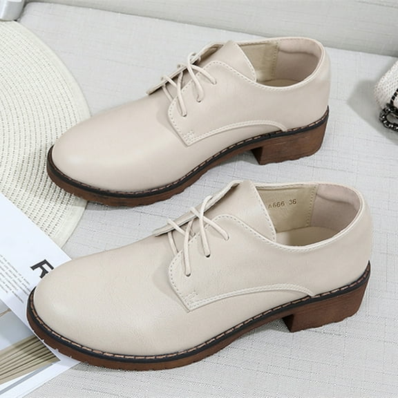 Kayannuo Womens Shoes Summer Womens Fashion Women's Classic Oxfords Lace Up Business Formal Brogue Dress Shoes