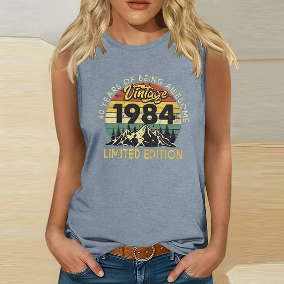 Kayannuo Womens Tops Shirts for Women Valentine's Day 1964 Vintage Shirt For Women 60th Birthday Gifts 1964 Birthday Gifts Idea Retro Short Sleevel T Shirts Party Tops Funny Tees