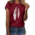 thumbnail image 1 of Kayannuo Womens Tops Shirts for Women Valentine's Day Womens Work Tops Girls Short Sleeve Out Blouse Funny Print Shirt T-Shirt Tops, 1 of 6