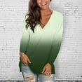 thumbnail image 1 of Kayannuo Womens Tops Long Sleeve Fall Women's V Neck T Shirts Casual Gradient Tops Blouse Tunic Long Sleeve Fit Tees, 1 of 7