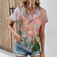 thumbnail image 1 of Kayannuo Womens Tops Shirts for Women Valentine's Day Women's V-Neck Fashion Casual Short-Sleeved Spring And Summer Top, 1 of 4
