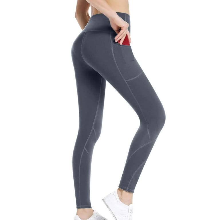 Kayannuo Yoga Pants with Pockets for Women Christmas Clearance Spring  Summer Womens Stretch Yoga Leggings Pockets Fitness Running Gym Sports Full  Active Pants Gray 