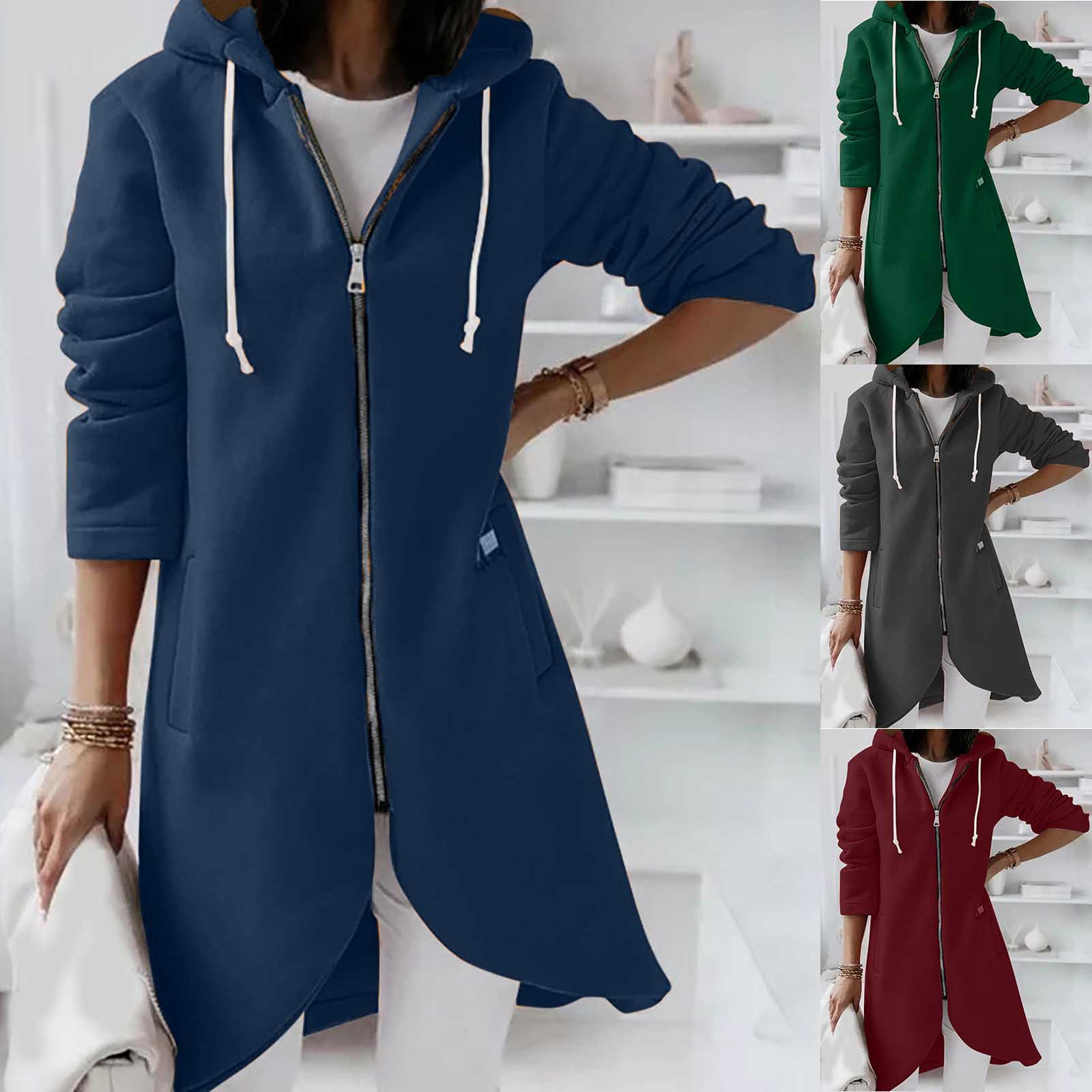 Kayannuo Zip Up Hoodies for Women Clearance Fall Sweatshirts for Women