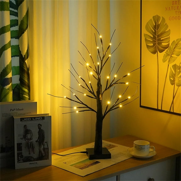 Kayannuo living Room Decor Home Decor Party Decorations Birch-Tree Light LED Copper Screen Switch Light Tree Night Light Decoration