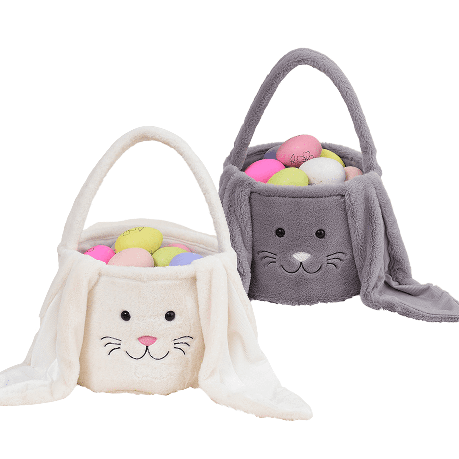 Kayanuo Easter Plush Bunny Basket for Kids Home Decor Bags Cute Rabbit ...