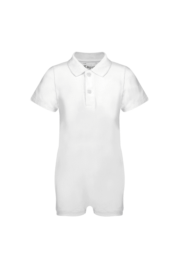 Kaycey Adaptive Clothing Popper Vest, Polo Shirt, White, Age 8-9