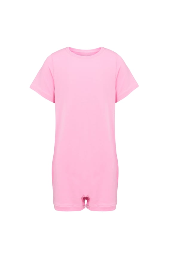 Kaycey Adaptive Clothing Popper Vest, Short Sleeve, Pink, Age 8-9