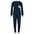 thumbnail image 1 of Kaycey Adaptive Clothing Zipback Jumpsuit, Long Sleeve Long Leg, Navy Body-Grey Trim, Age 15-16, 1 of 9
