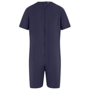 Kaycey Adaptive Clothing Zipback Jumpsuit, Short Sleeve Short Leg, Charcoal, Small
