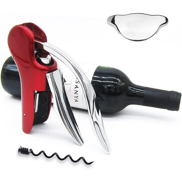 Mintiml Vertical Lever Corkscrew Bottle Openers Foil Cutter Wine Tool Set  Cork Drill Lifter Kit Wine Opener Bar Lever Corkscrew - AliExpress