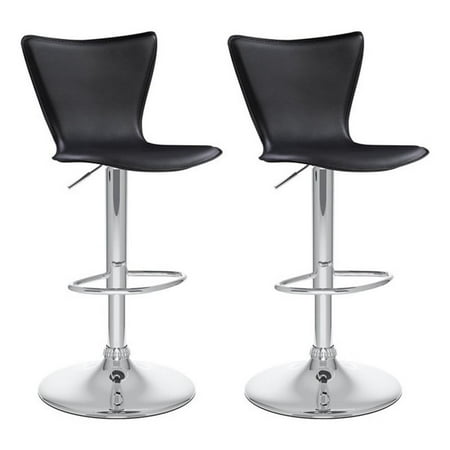 CorLiving - Barstools (Set of 2) - Black/Chrome
