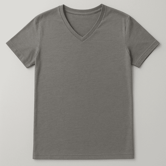 Kayden K. Men's Cotton Blend V-Neck T-Shirt, Smoke Heather