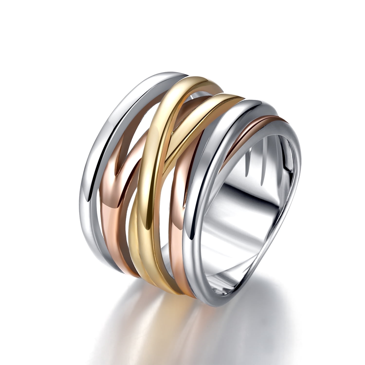 Lateral Cross Rings Kaydenana Multiple Criss Cross Rings for Women Eternity Fashion ...