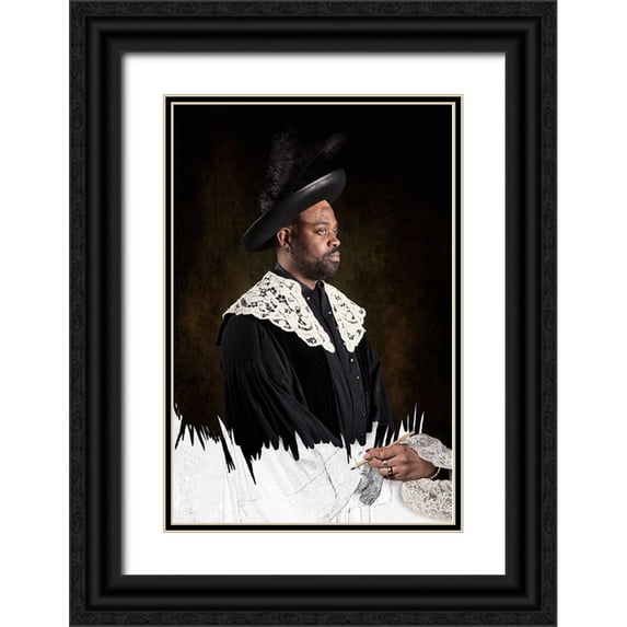 Kayen-Mouthaan, Carola 13x18 Black Ornate Wood Framed with Double Matting Museum Art Print Titled - Painting A Dutch Rembrand