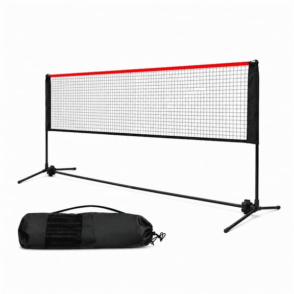 Kayerdos 10FT Portable Badminton Net Set, Adjustable Height 2.79FT-5.1FT Sports Net with Carrying Bag & Ground Stakes for Pickleball, Badminton and Backyard Games