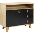 thumbnail image 1 of Kayerdos Buffet Sideboard Cabinet with Storage Buffet Cabinet with Solid Wood Legs Sideboard with 3 Drawers for Dining Room, Living Room, Entryway, Hallway, 1 of 8