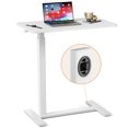 thumbnail image 1 of Kayerdos Overbed Table, Adjustable Overbed Bedside Table with Wheels, Bed Desk & Couch Desk, Rolling Over Bed Bedside Table for Hospital and Home White，Wood, 1 of 9