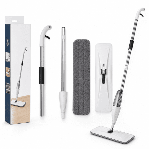 Kayerdos Spray Mop with 650ml Refillable Water Tank, 360 Swivel Head & Washable Pad for Hardwood, Tile & Laminate Floors