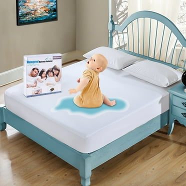 Kayfia Mattress Protector Queen Size Premium 100% Waterproof Mattress Cover, Washable, Noiseless & Breathable