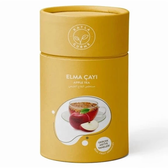 Kayla Gurme Apple Fruit Tea 6.20 oz (175 g) | Real Apple Fruit Pieces | Naturally Sweetened | Enjoy Hot or Iced | No Artificial Additives