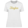 thumbnail image 1 of Kaylee In Gold sparkle T-Shirt Women -Image by Shutterstock, Female Medium, 1 of 2