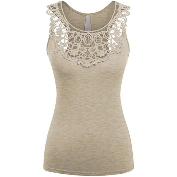 Kaylee_xo Sexy Women's Low-cut Crochet Sleeveless Summer Racerback Tank Top Shirt Blouses