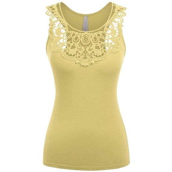Kaylee_xo Sexy Women's Low-cut Crochet Sleeveless Summer Racerback Tank Top Shirt Blouses