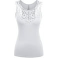 thumbnail image 1 of Kaylee_xo Sexy Women's Low-cut Sleeveless Racerback Fitted Lace Summer Tank Top Shirt, 1 of 1