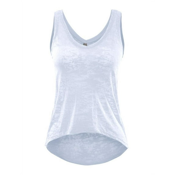 Kaylee_xo Sheer Burnout Flowy Racerback Mesh Relaxed Workout Sleeveless Tank Top