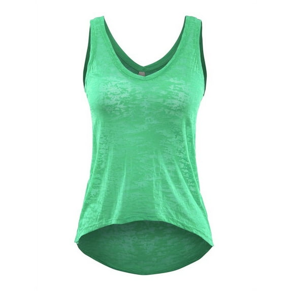 Kaylee_xo Sheer Burnout Flowy Racerback Mesh Relaxed Workout Sleeveless Tank Top