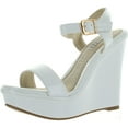 thumbnail image 1 of Kayleen CHERI-1 Womens Patent Strappy High Heel Platform Wedge Sandals, 1 of 4