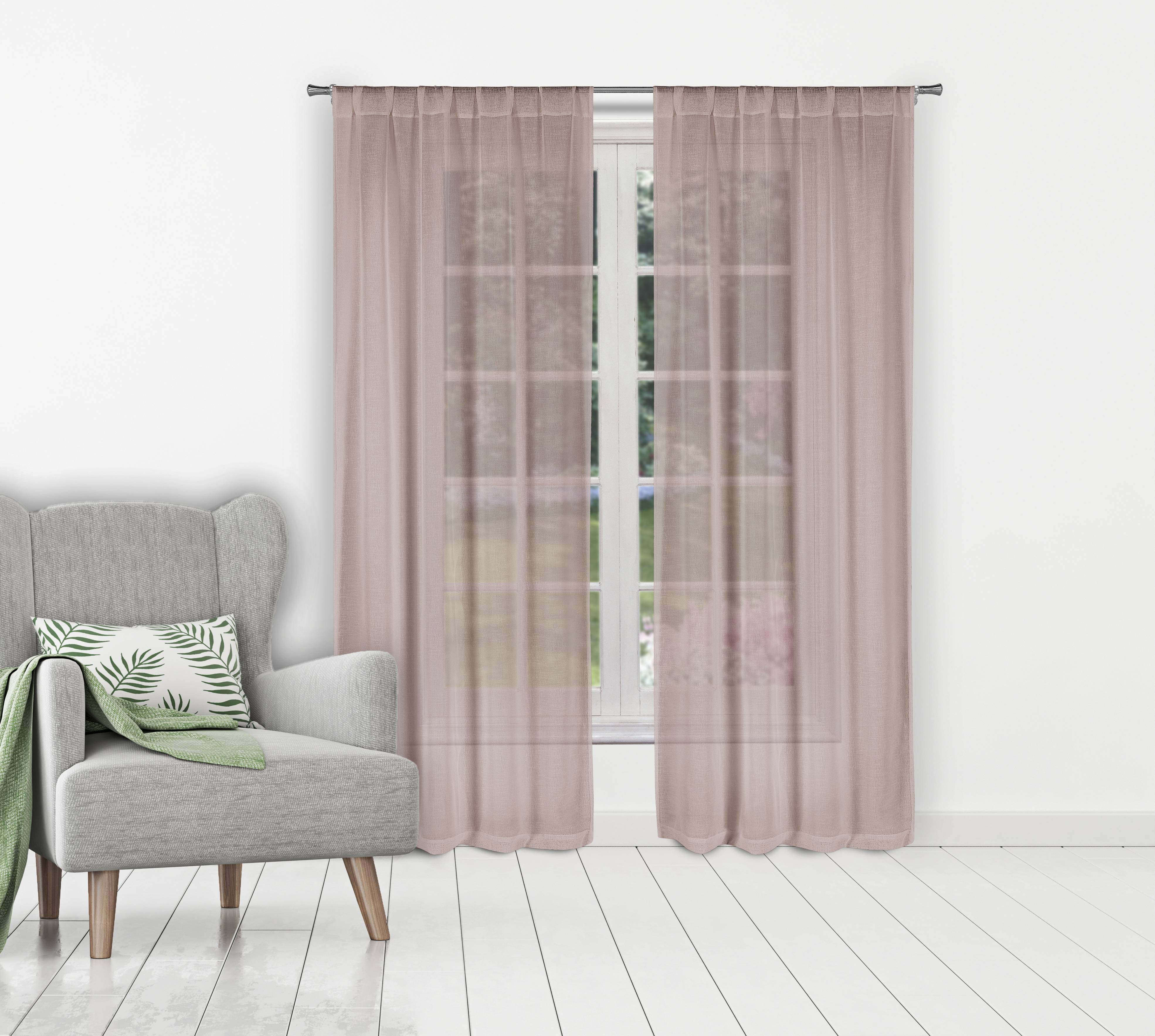 Kaylynn Solid Window Curtain Set