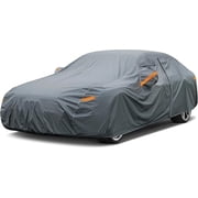 Kayme 16 Layers Sedan Car Cover Waterproof All Weather Heavy Duty, Universal Fit d Taurus, BMW 740i etc