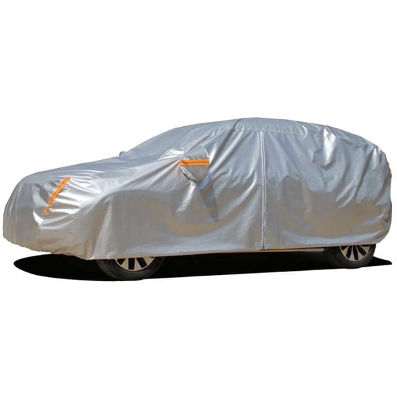 Kayme 6 Layers SUV Cover Waterproof All Weather for Automobiles, Outdoor Full Cover Rain Sun UV Protection with Zipper Cotton, Universal Fit for SUV (182"-190")