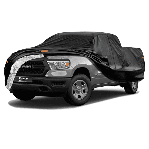 Kayme 6 Layers Waterproof Heavy Duty Outdoor Truck Cover, Custom Fit Dodge Ram 1500(1994-2008) Club/Extended/Quad Cab Short Bed, Black