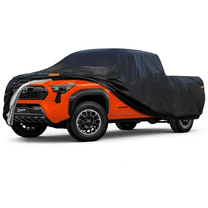 Kayme 6 Layers Waterproof Heavy Duty Outdoor Truck Cover, M  Universal Fit (Length up to 220 inch), Black