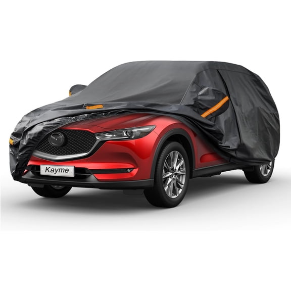 Kayme 6 Layers Waterproof PE Car Cover, Custom Fit for Mazda CX-5 CX5 (2012-2025), Black