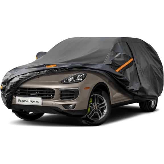 Kayme 6 Layers Waterproof PE Car Cover, Custom Fit for Porsche Cayenne (2002-2025), Black