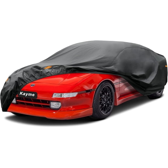 Kayme 6 Layers Waterproof PE Car Cover, Custom Fit for Toyota MR2 (1984-2007), Black