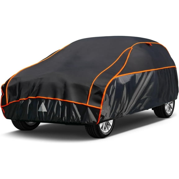 Kayme Anti Hail Multilayer Thickened Full Car Cover, Outdoor Waterproof Universial Fit for Suv 191 to 200 inch, Black