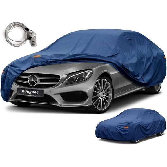 Kayme Custom Fit Car Cover for Mercedes-Benz C-Class (1994-2026), Waterproof All Weather Outdoor Protection, Breathable Sedan Coupe & Convertible Car Cover
