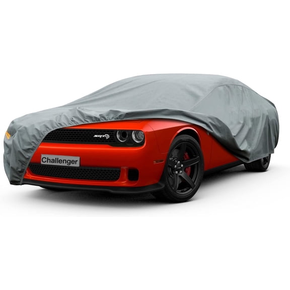 Kayme Heavy Duty Car Cover Custom Fit Dodge Challenger Demon (R/T, SRT, T/A, SXT, Hellcat 2008-2023, Waterproof All Weather for Automobiles, Full Exterior Covers Sun Rain UV Protection.