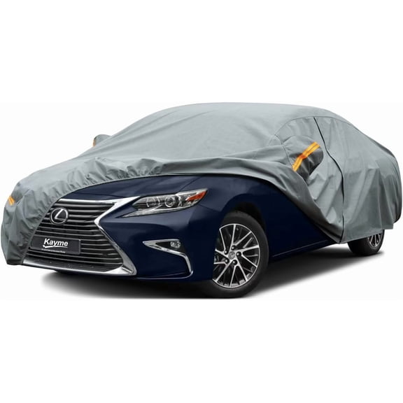 Kayme Heavy Duty Outdoor Nonwoven Car Cover, Custom Fit Lexus ES 300 330 350, Waterproof All Weather for Automobiles
