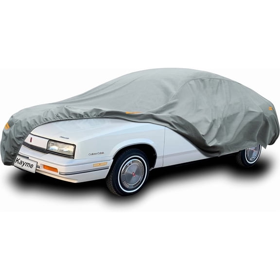 Kayme Heavy Duty Outdoor Nonwoven Car Cover, Custom Fit Oldsmobile Cutlass Calais (1984-1994), Waterproof All Weather for Automobiles