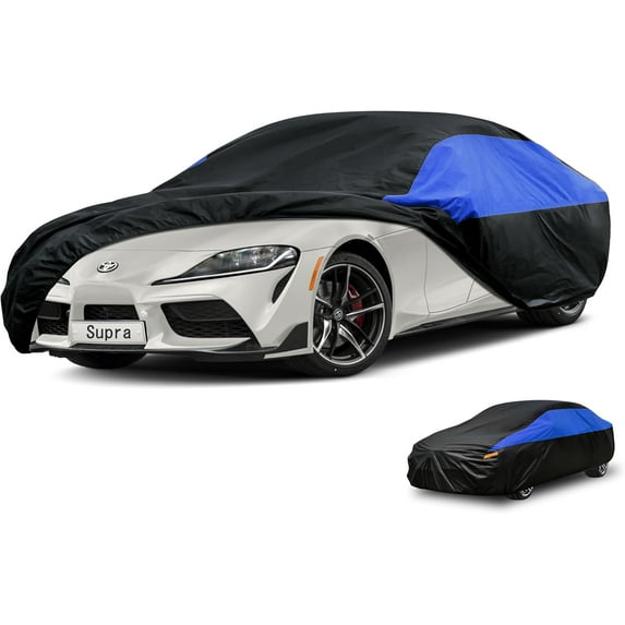 Kayme Lightweight Full Exterior Cover for Automobiles Outdoor Sun UV Rain Dust Snow Wind Protection,Custom Fit 01 Toyota Supra Waterproof All Weather Car Cover
