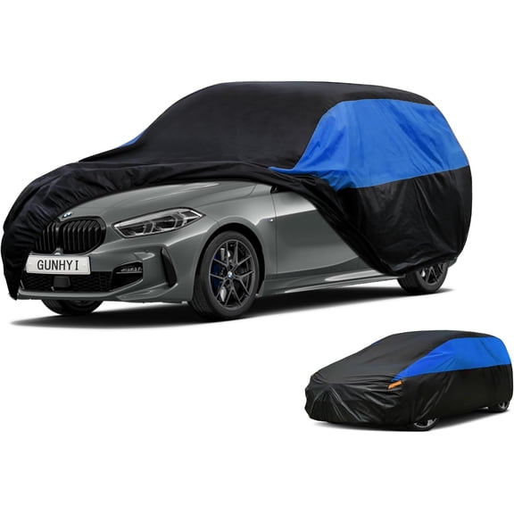 Kayme Lightweight Full Exterior Cover for Automobiles Outdoor Sun UV Rain Dust Snow Wind Protection,Custom Fit 10 BMW 1 Series Hatchback Waterproof All Weather Car Cover
